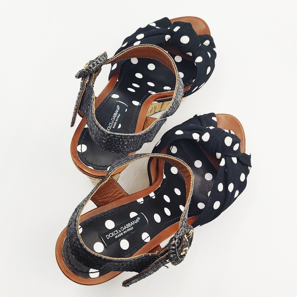 Dolce & Gabbana Polka-dot Wedges - Picture 3 of 6